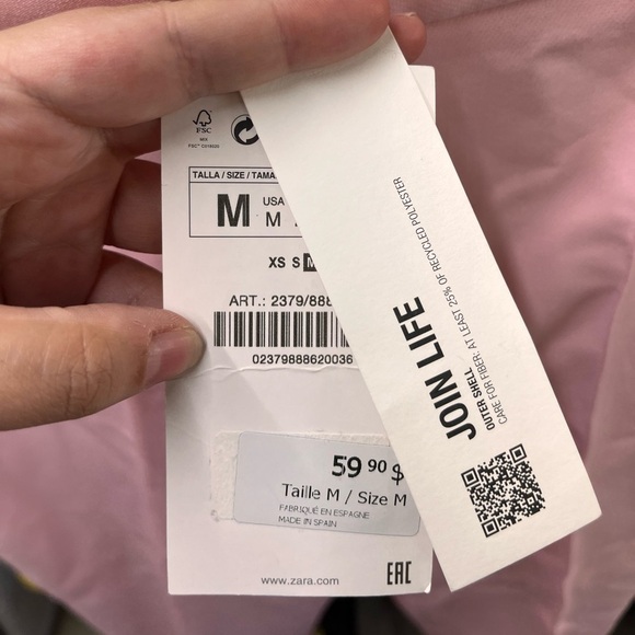 NWT Zara Pink Trouser M - Picture 3 of 3